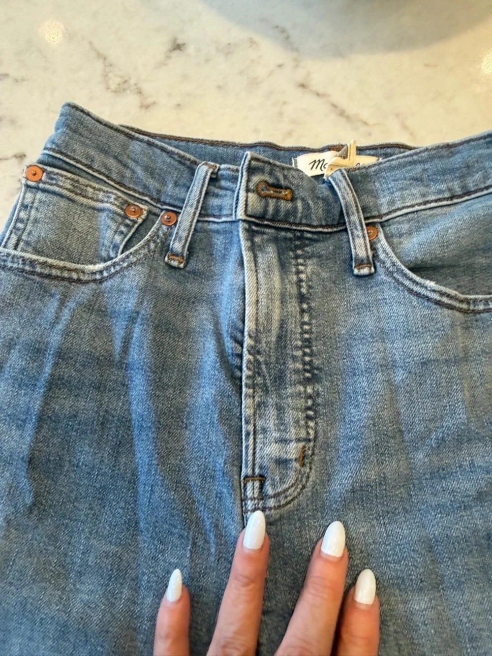 MADEWELL Light Wash Straight-Leg Women’s Jeans - Light Blue! 26 - Picture 5 of 6